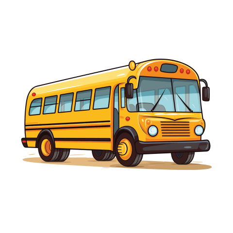 School Bus Illustration PNG