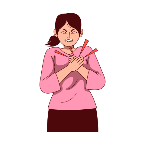 Heart Disease Female Cartoon Character Png