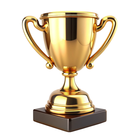 Golden award trophy png