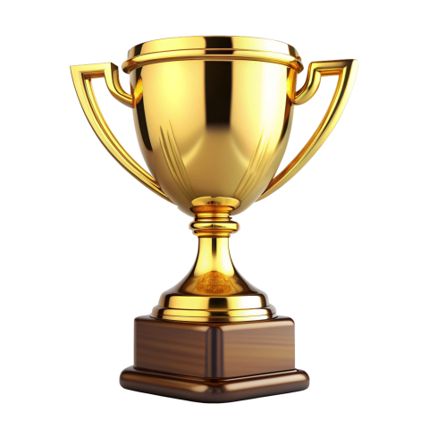 Golden award cup png