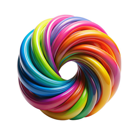 Abstract twisted 3d shape png