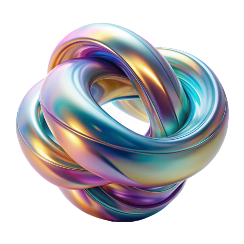 Abstract twisted 3d shape png