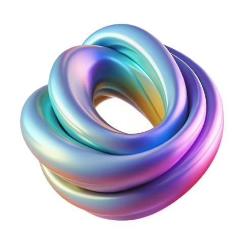 Abstract twisted 3d shape png