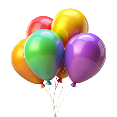 Colorfull birthday balloons png