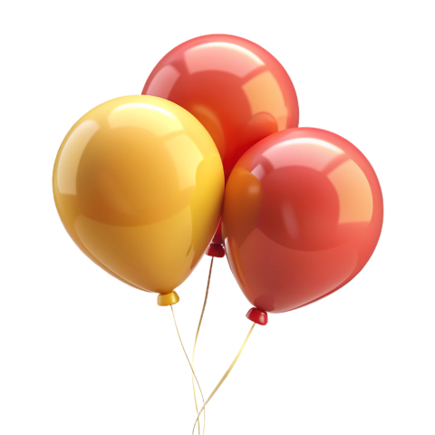 Transparent birthday balloons png