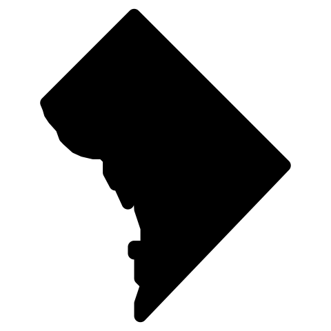 district of columbia map png vector