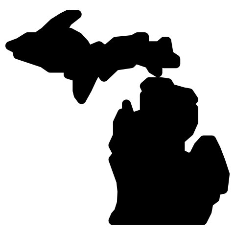 michigan map png vector