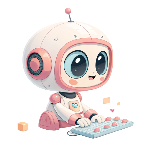 Ai robot working png