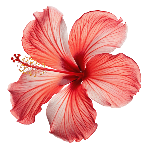 Red hibiscus flower png