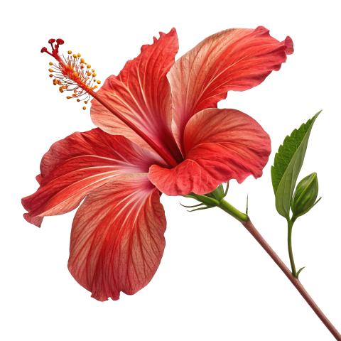Beautiful red hibiscus flower png