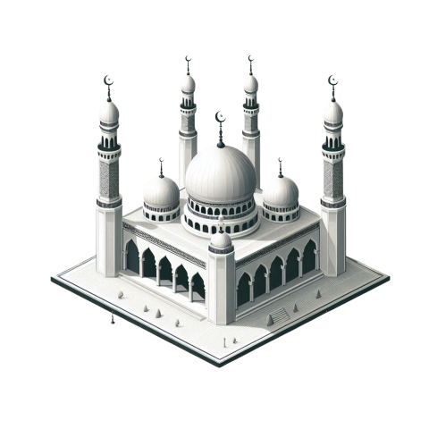 3d isometric mosque png