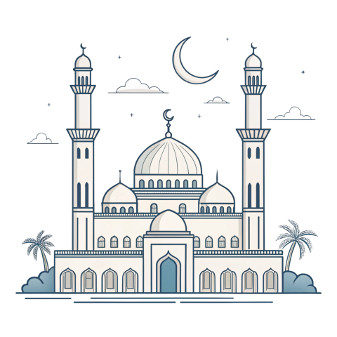 Islamic mosque illustration png