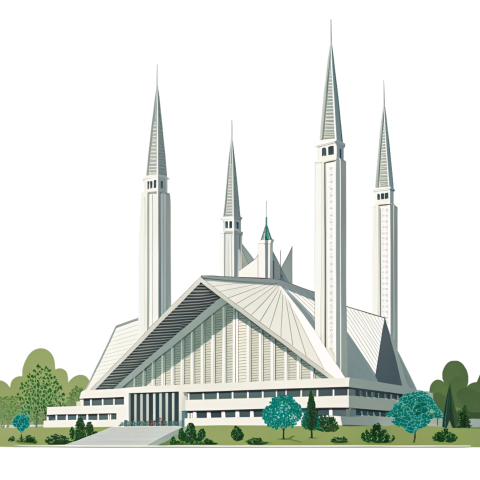Faisal mosque illustration png image