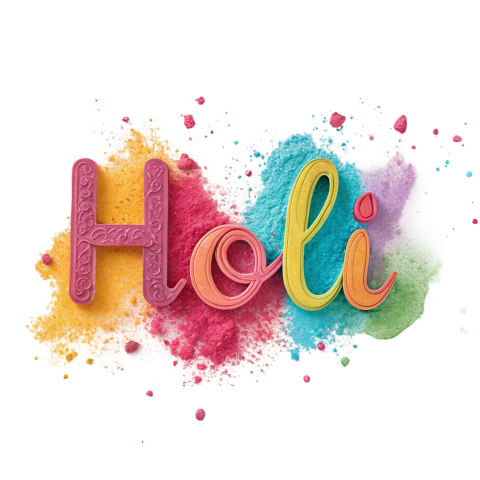 Holi  text png image