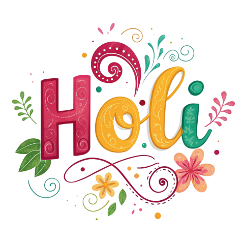 Holi  text png image