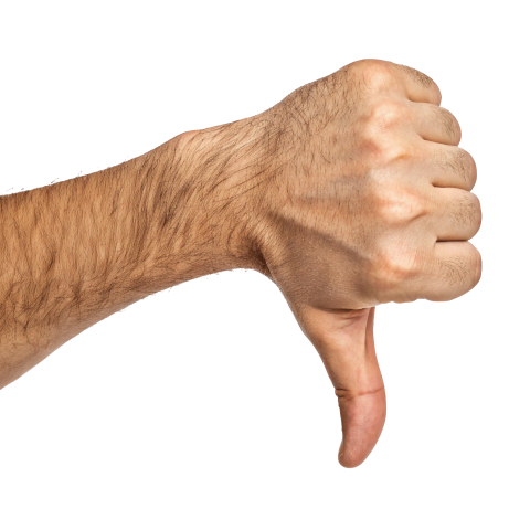 Hand gesture dislike png