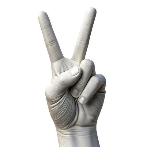 Hand gesture peace sign png
