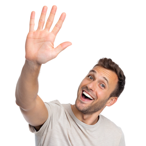 Hand gesture high five png