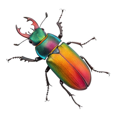 Rainbow stag beetle png image
