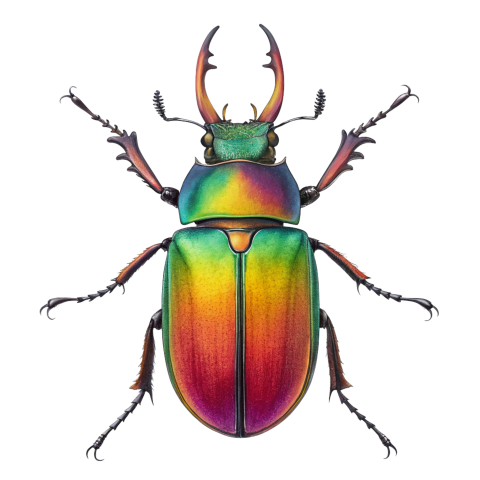 Rainbow stag beetle png image