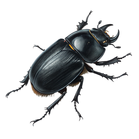 Black scarab beetle image png