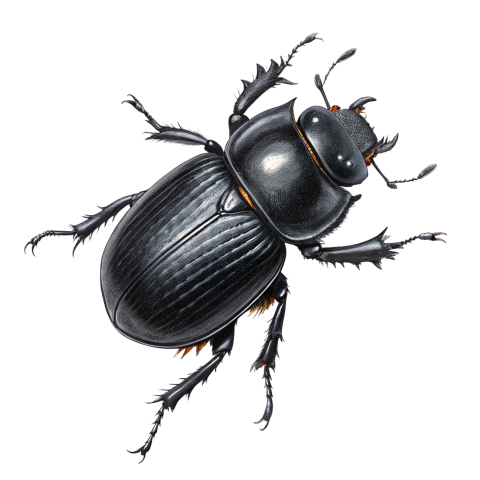 Black dung beetle image png