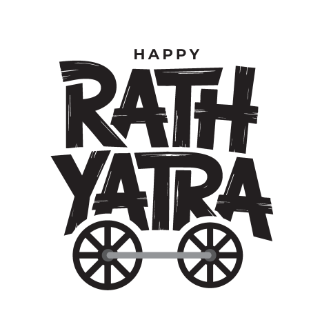 Rath Yatra Text Typography Design Png