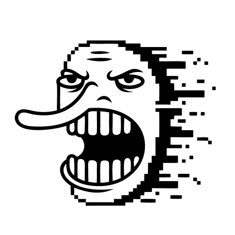 Distorted Angry Troll Face Png