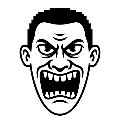 Distorted Angry Troll Face Png