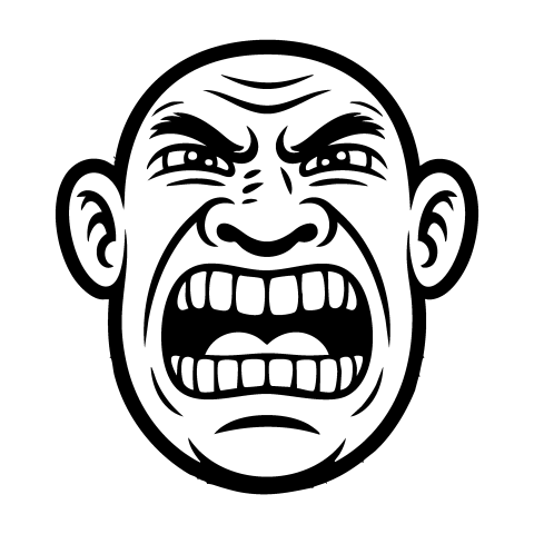 Distorted Angry Troll Face Png
