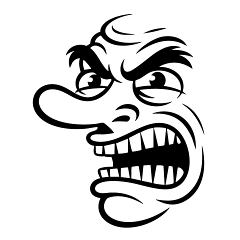 Distorted Angry Troll Face Png