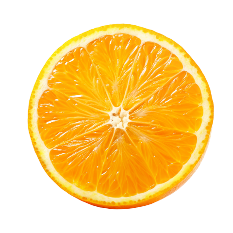 Orange Slice on Transparent Background