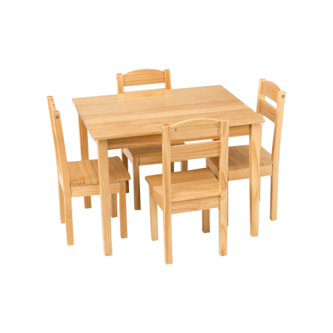 Wooden Children Table Chair Png Free Download