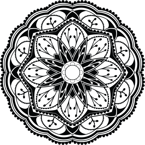 Floral Decorative Mandala Png
