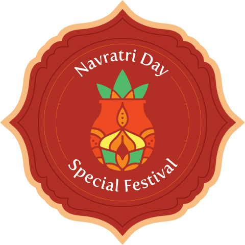 Navratri Traditional Label Design