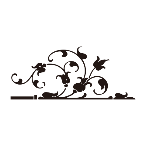 Vintage Floral Ornament Element Design Png