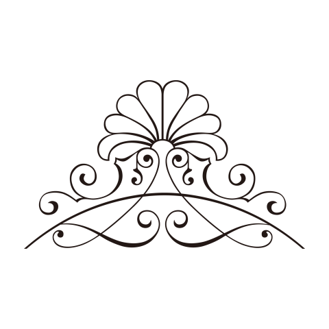 Vintage Floral Ornament Element Design Png