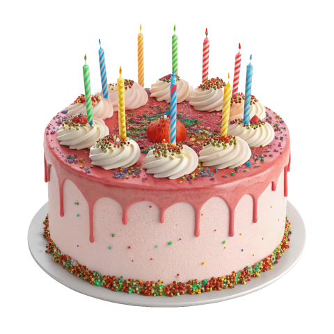 Transparent Birthday cake png image