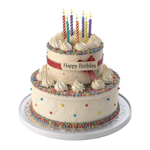 Transparent Birthday cake png image