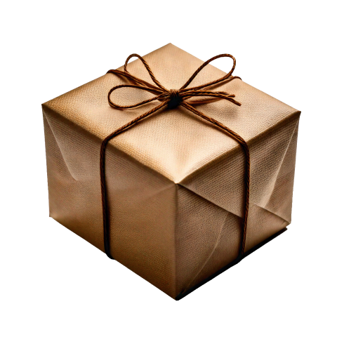 Golden gift box png image