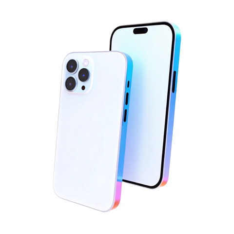 Silver iphone 15  png image