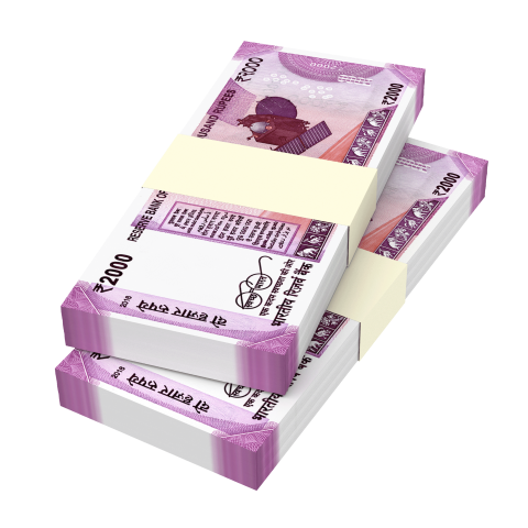 indian currency 2000 rupee note bundle png