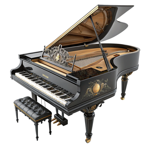 Piano transparent image png