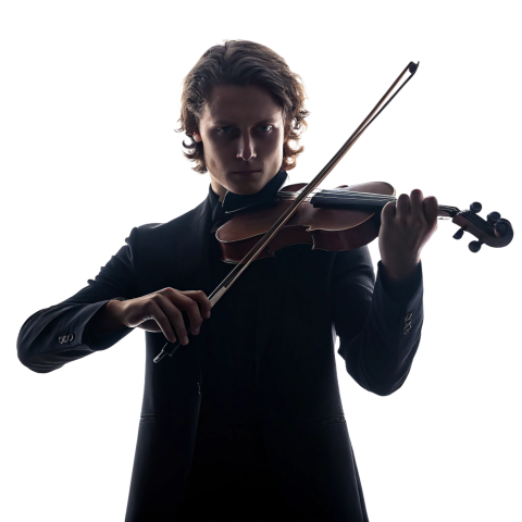 Playing violin transparent png