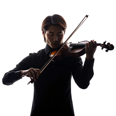 Playing violin transparent png