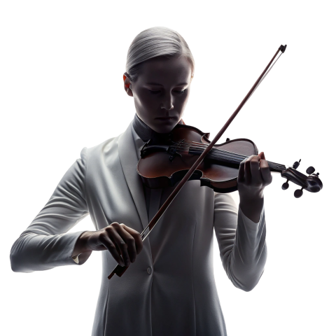 Playing violin transparent png image