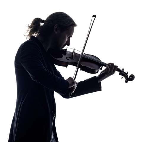 Playing violin transparent png