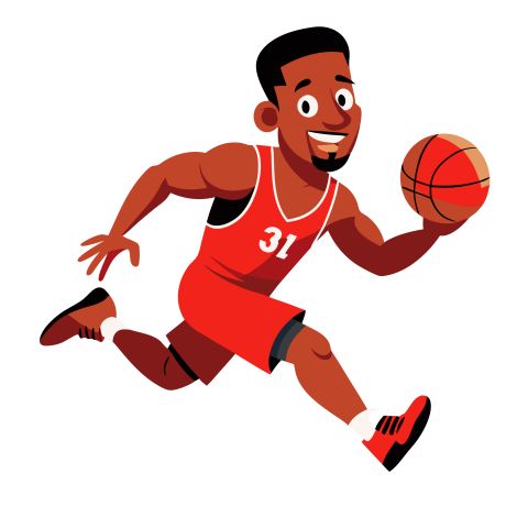 Basketball player male illustration png