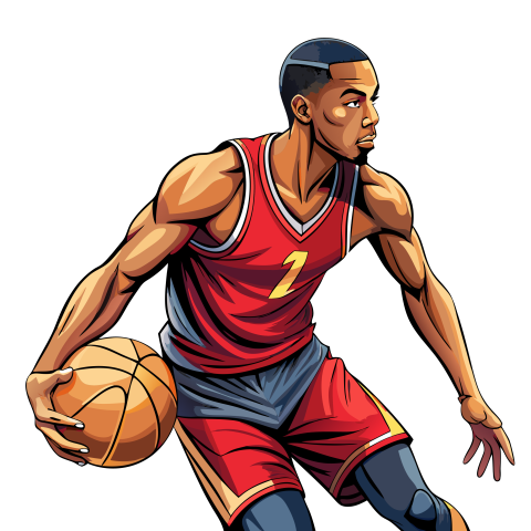 Basketball player male illustration png