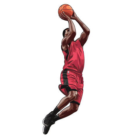 Basketball player male illustration png